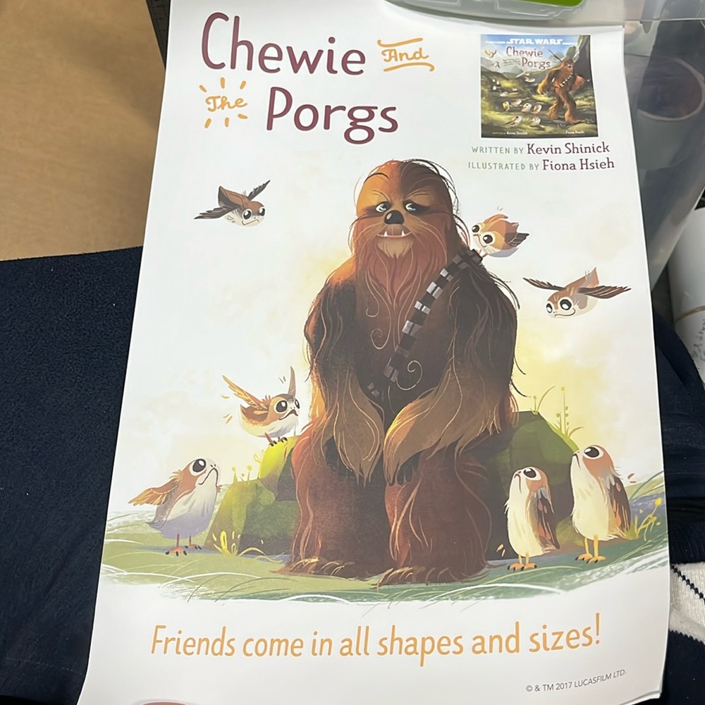 Star Wars: Chewie and the Porgs 2017 Poster new 11 x 17
